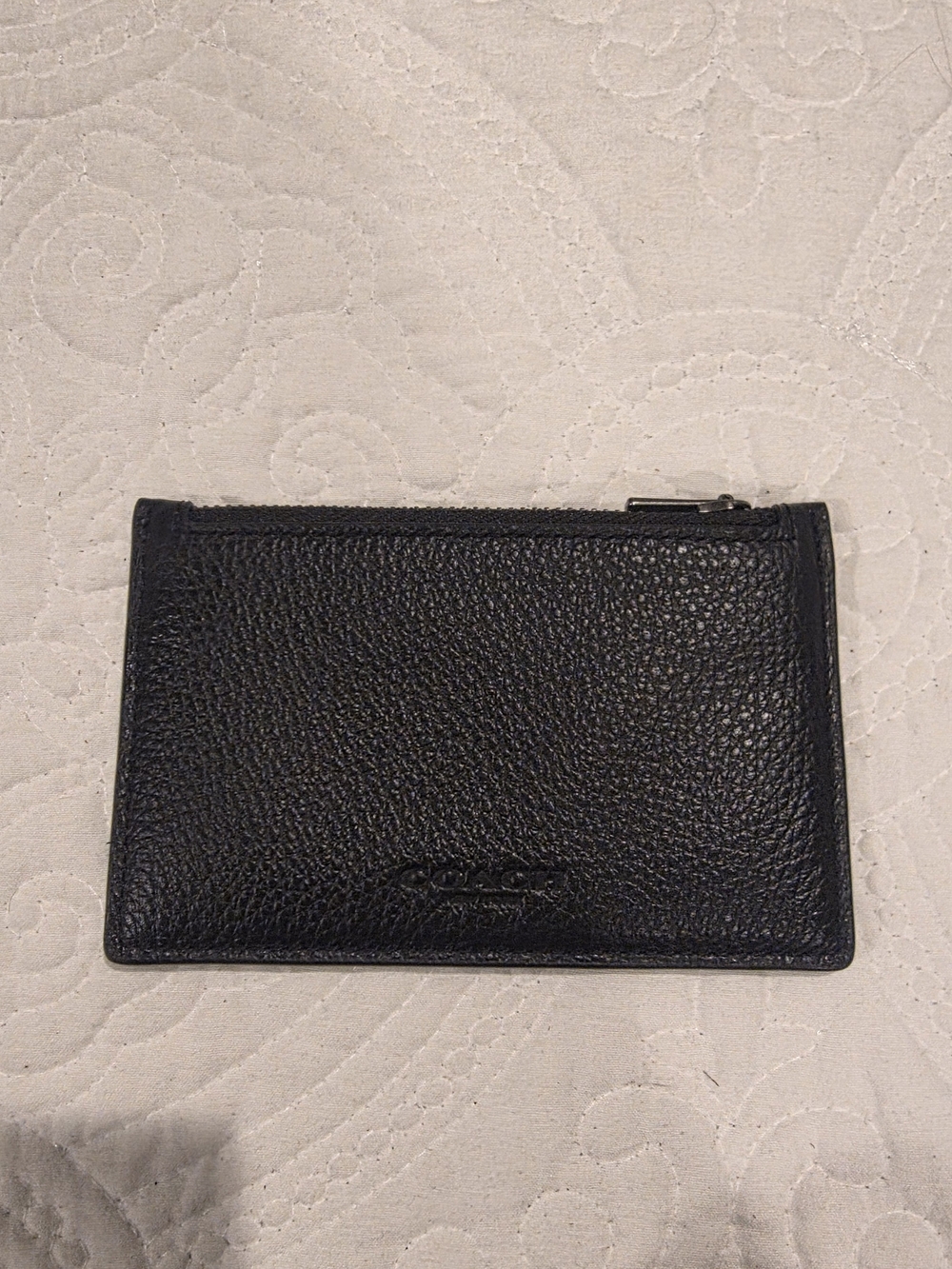 Black COACH leather Card Holder